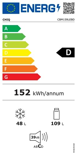 CBM159LEBD Réfrigérateur congélateur bas157 litres (109 + 48) Low Frost, Faible bruit, Refroidissement rapide, Faible emcombrement – Image 3