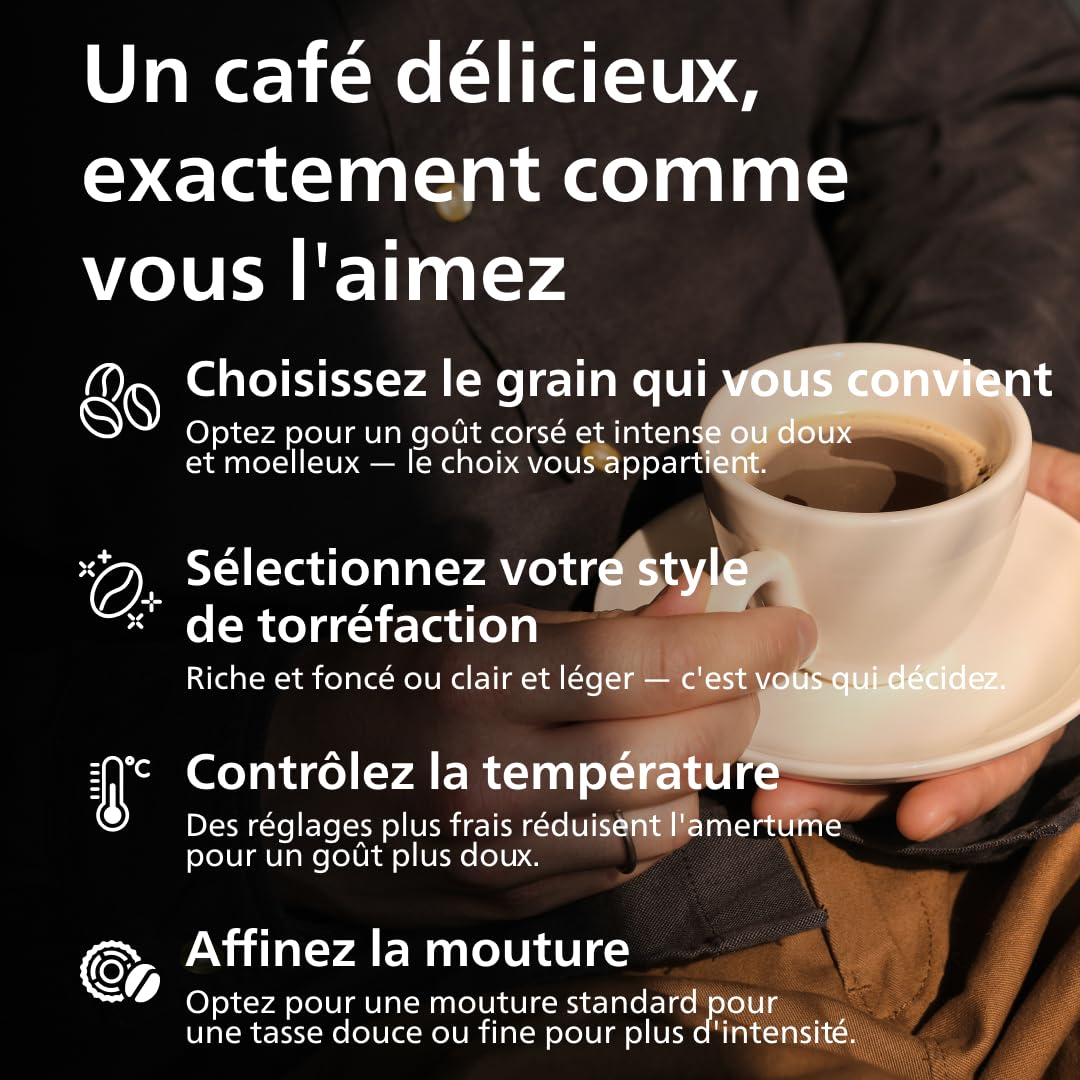 Expresso broyeur Série 2200-2 Cafés Noir mat (EP2220/10) – Image 7